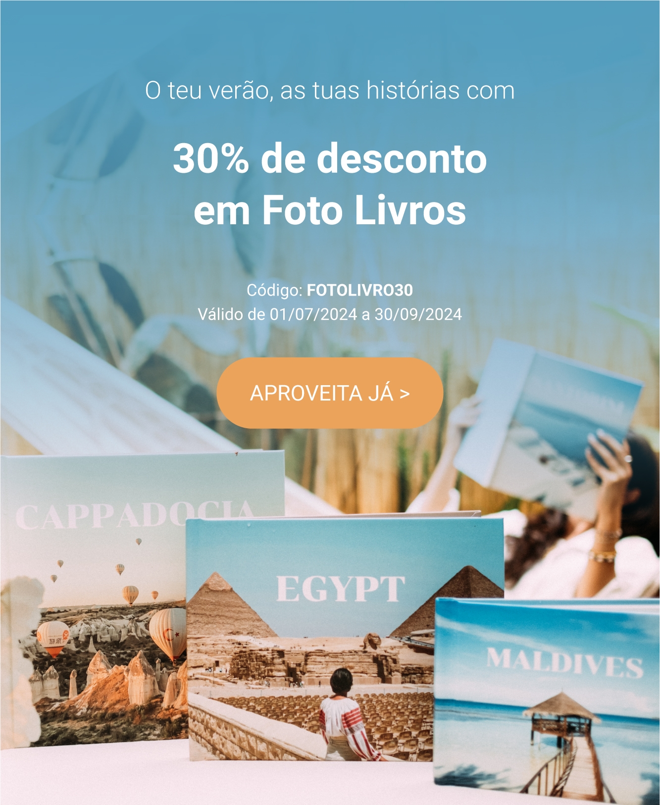 30% desconto foto livros